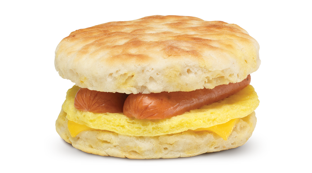 Split Sausage, Egg & Cheese Biscuit